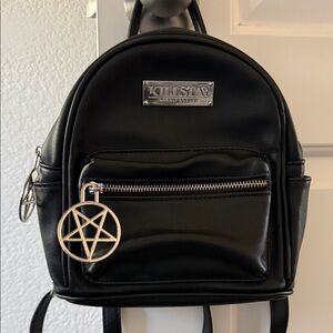 Killstar Black Backpack with Silver Accents